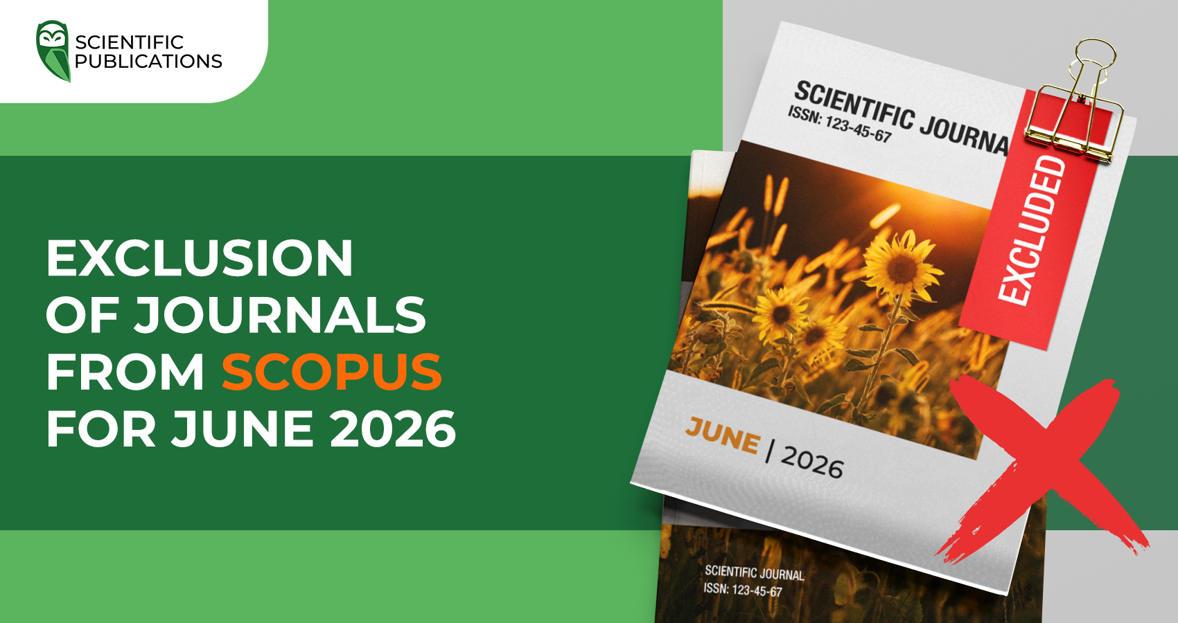 Exclusion of journals from Scopus for June 2026