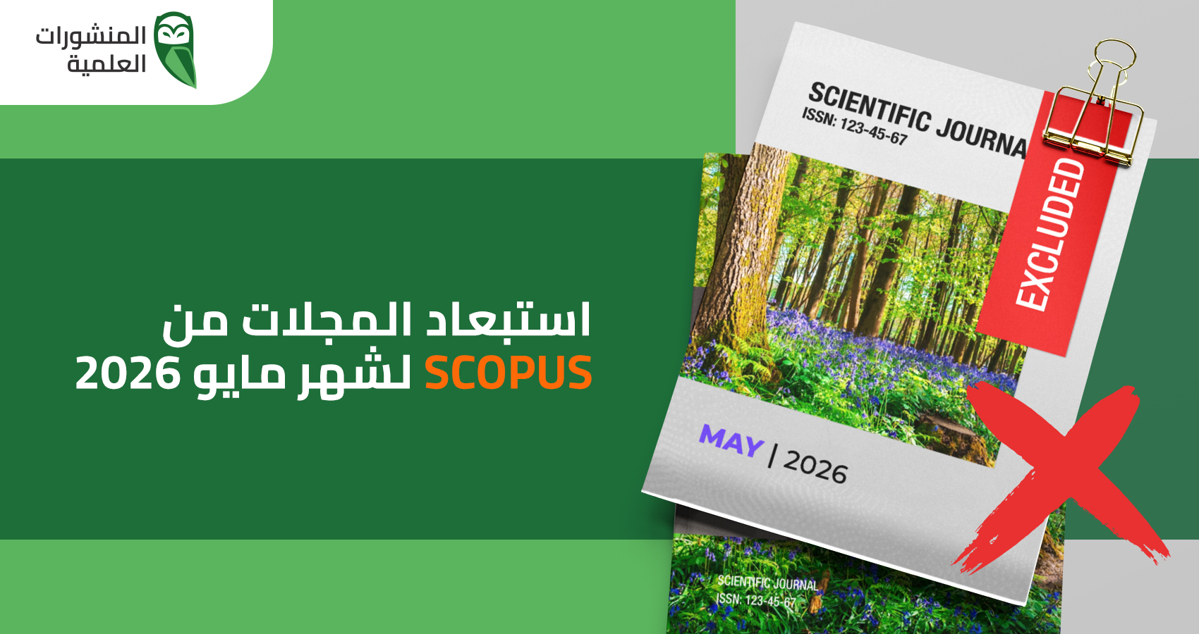 استبعاد المجلات من Scopus لشهر مايو 2026